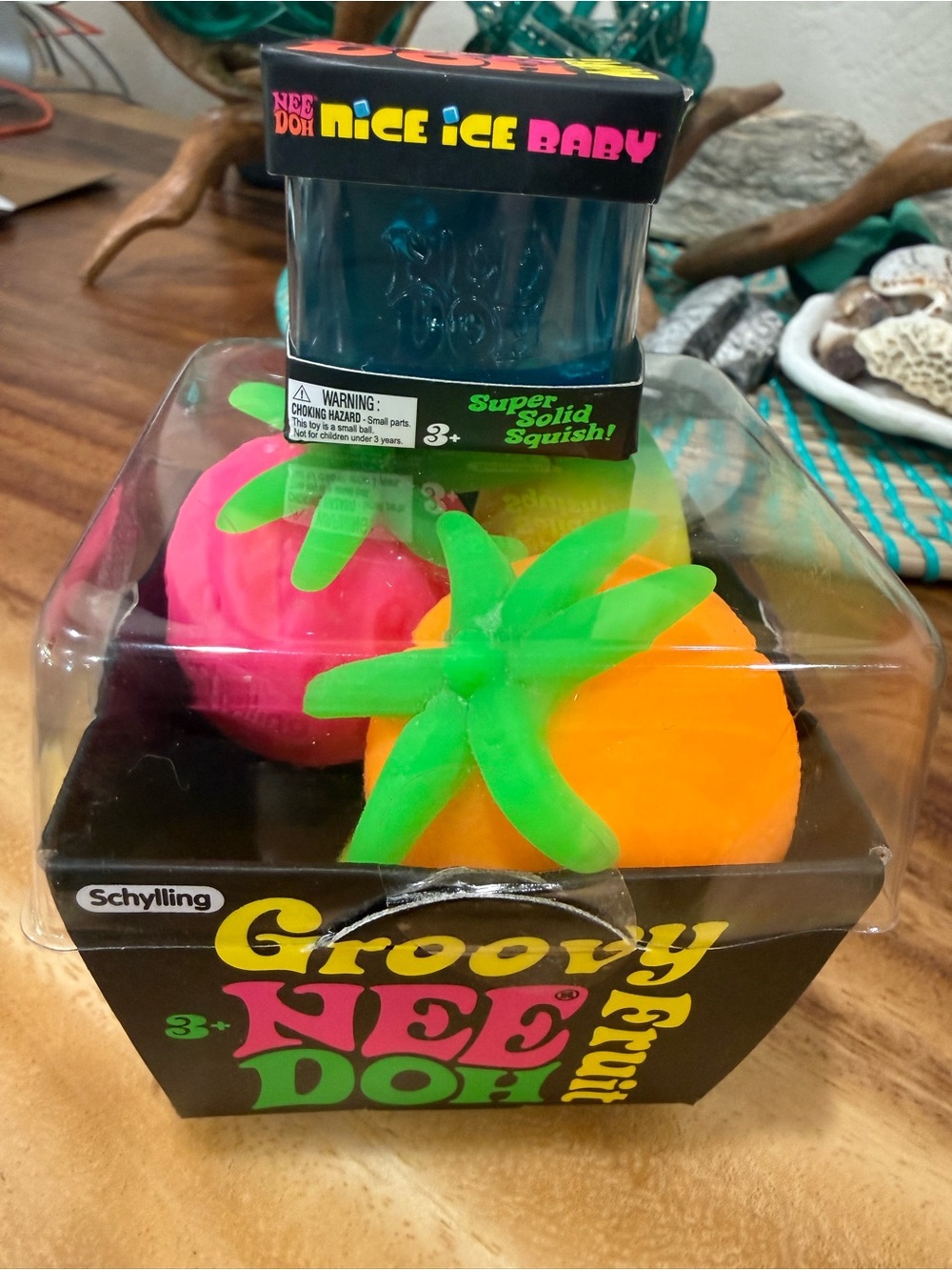 Schylling Groovy NeeDoh Fruit Set + NeeDoh Nice Ice Baby